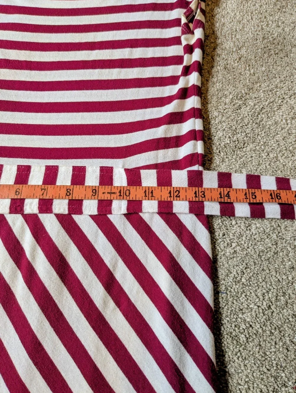 Synergy Modcloth Organic Cotton Red & White Striped Dress